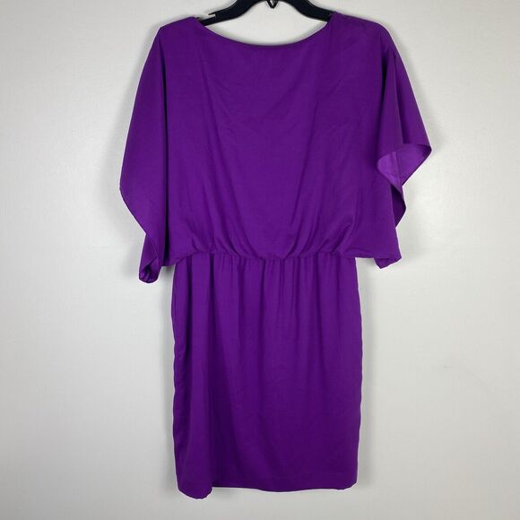 ⭐️ Suzi Chin for Maggie Boutique Dress Sz 4 Kimono Sleeve Purple NWOT - Picture 5 of 8
